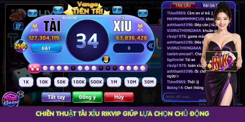 Chiến thuật Tài xỉu Rikvip giúp lựa chọn chủ động