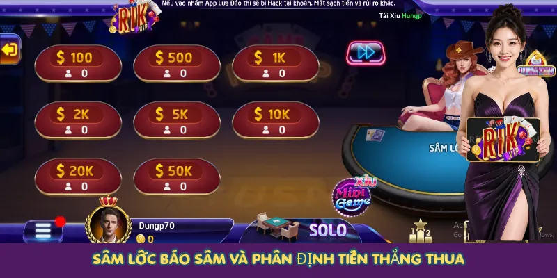 Sâm Lốc Báo Sâm và phân định tiền thắng thua